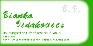 bianka vidakovics business card