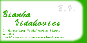 bianka vidakovics business card